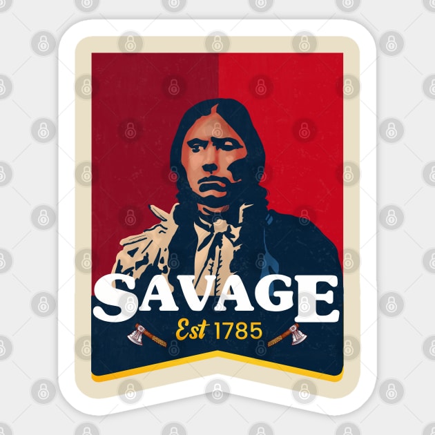 Native American Comanches Savage Design Sticker by Eyanosa